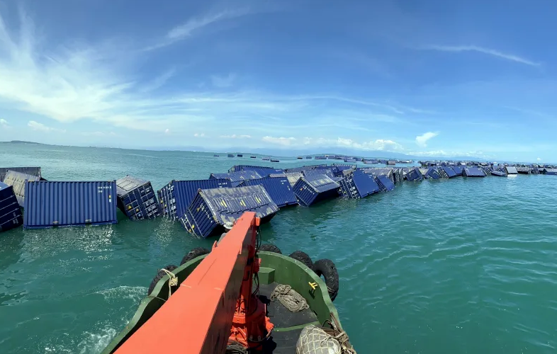 海運集裝箱船在高雄沉沒原因曝光！